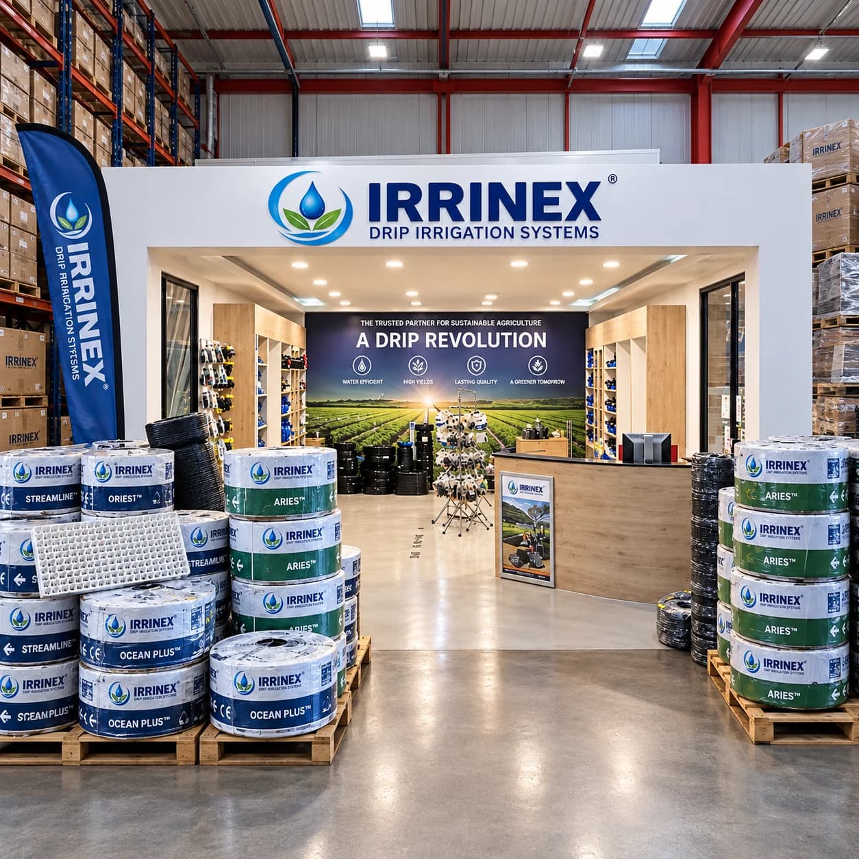 IRRINEX irrigation products showroom and warehouse