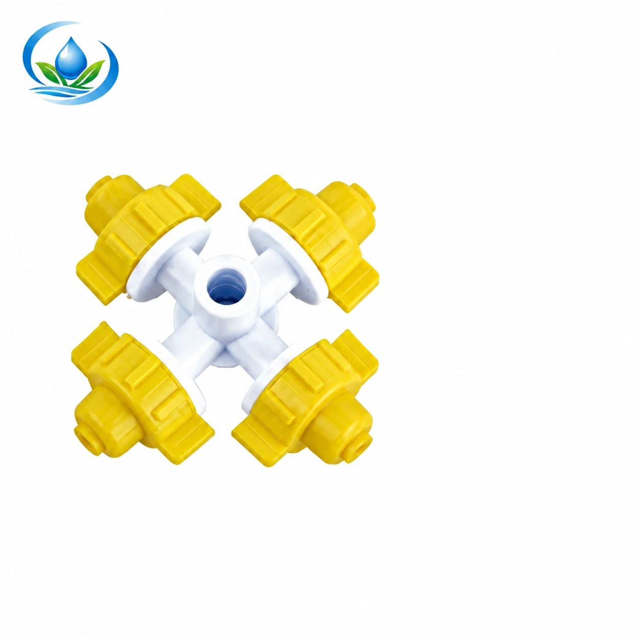 Four-Outlet Misting Nozzle for Greenhouse Irrigation, 0.8 mm Orifice