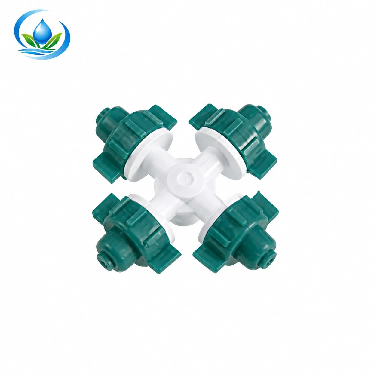 Four-Outlet Misting Nozzle for Greenhouse Irrigation, 0.6 mm Orifice