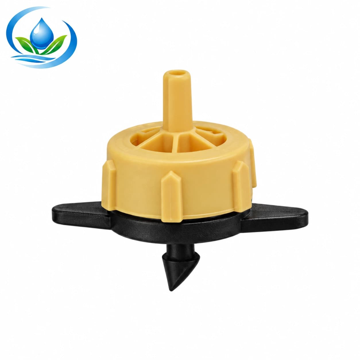 Pressure-Compensating Drip Emitter for Orchard and Garden Plants
