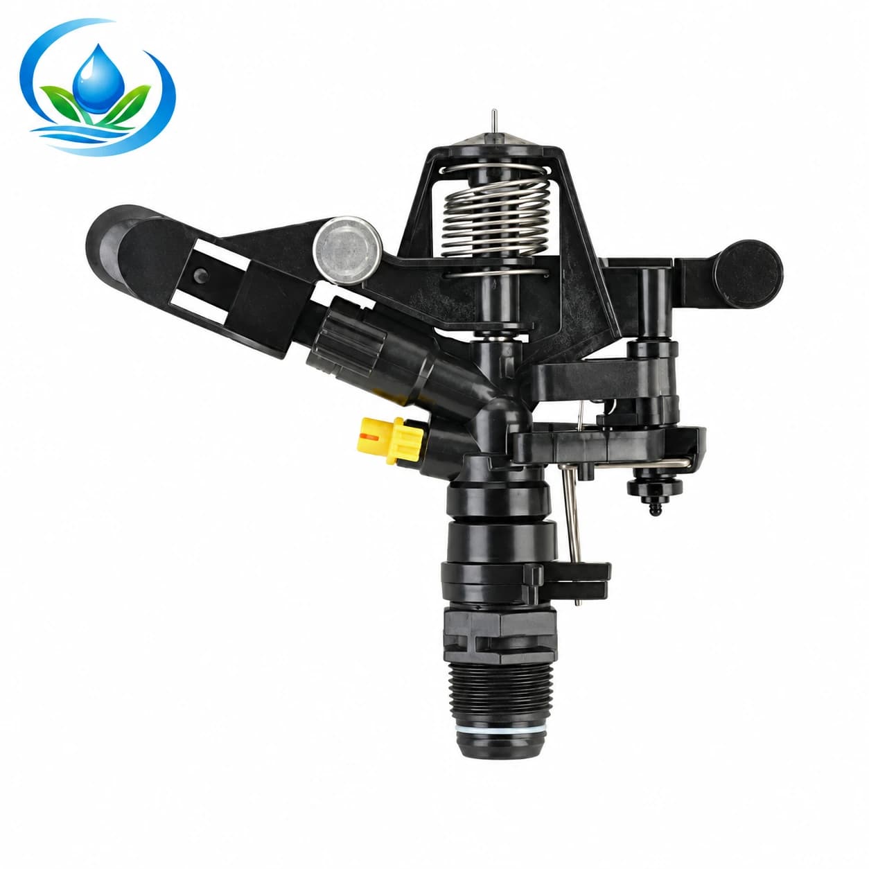 Double-Nozzle Impact Sprinkler for Field Irrigation, 5.0×2.5 mm Nozzles, 13-18 m Radius