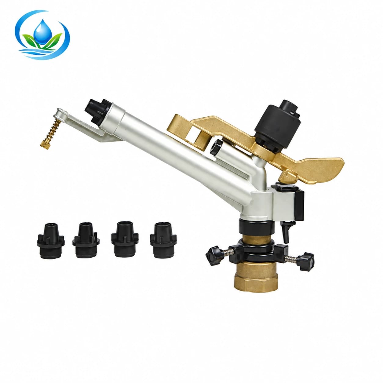 360-Degree Rain Gun Sprinkler for Field Irrigation, 15-30 m Spray Radius