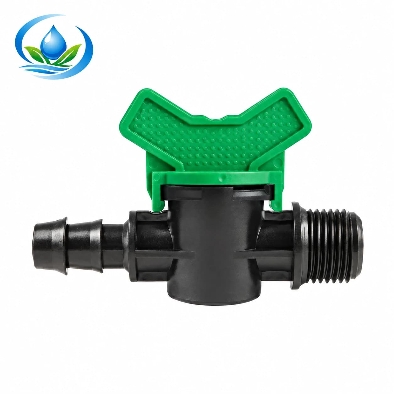 Barb Male Thread Valve (Green Handle) for Drip Irrigation