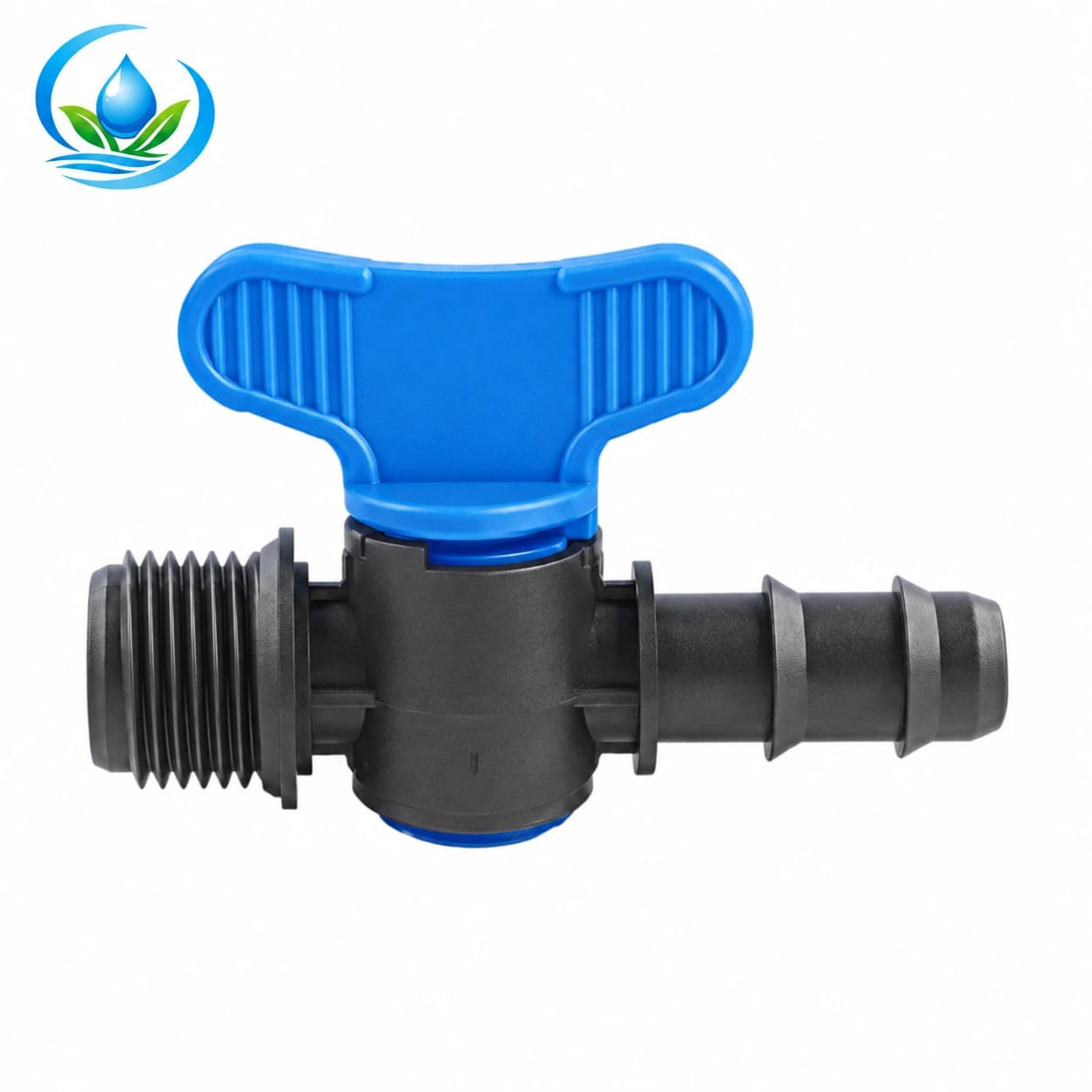 Barb Male Thread Valve (Blue Handle) for Drip Irrigation