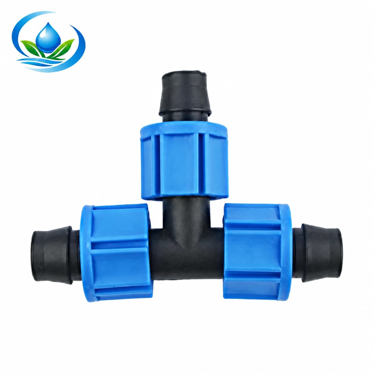 Lock-Nut Tee with Barbed Branch for Drip Irrigation