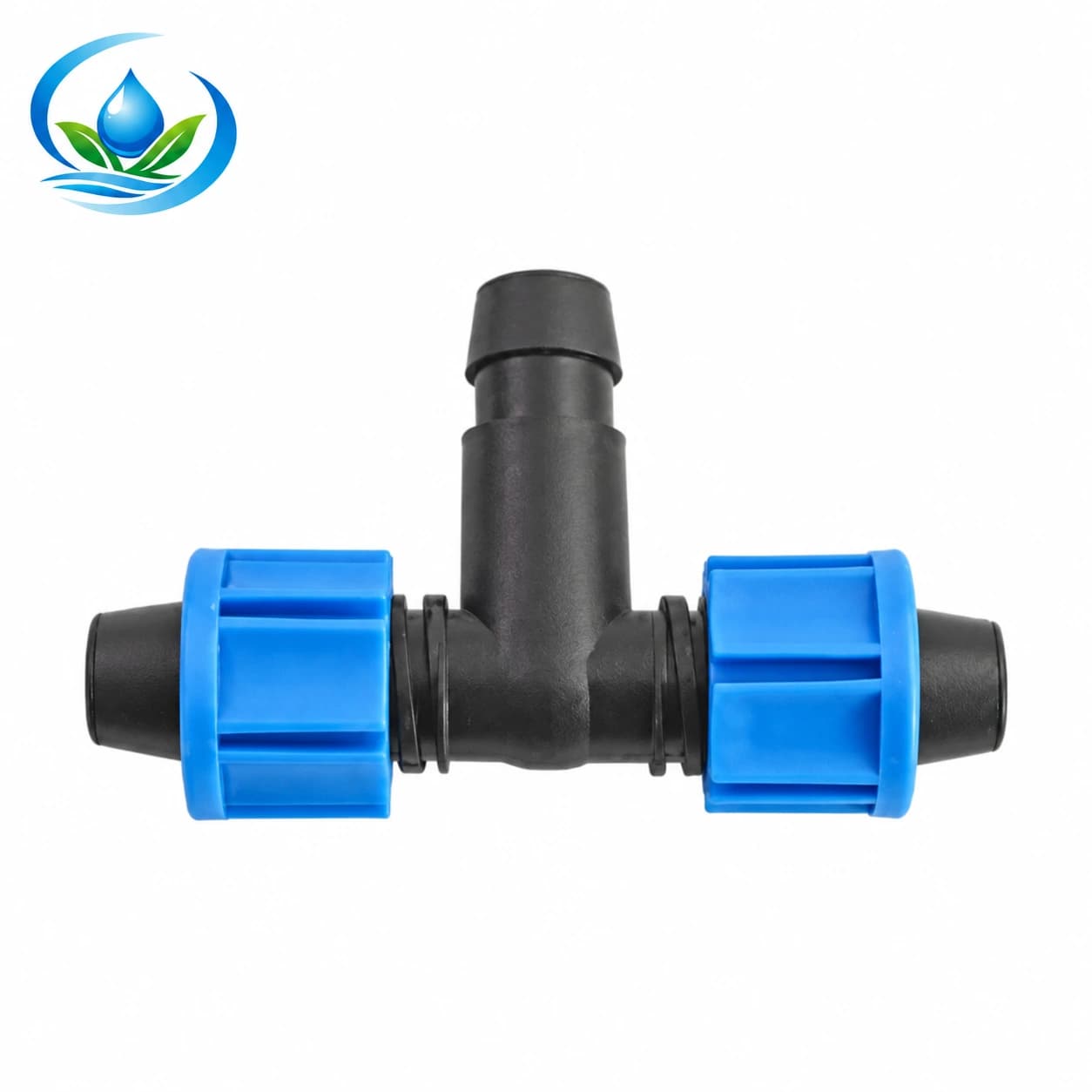 Lock-Nut Tee with Barbed Outlet for Irrigation Pipe