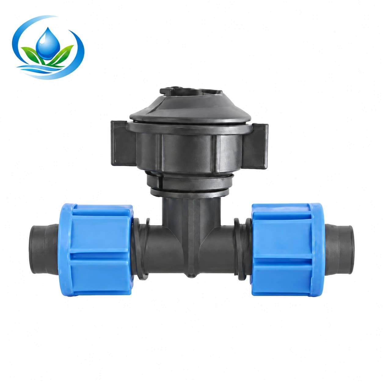 Lock-Nut Tee for Layflat Hose Takeoffs