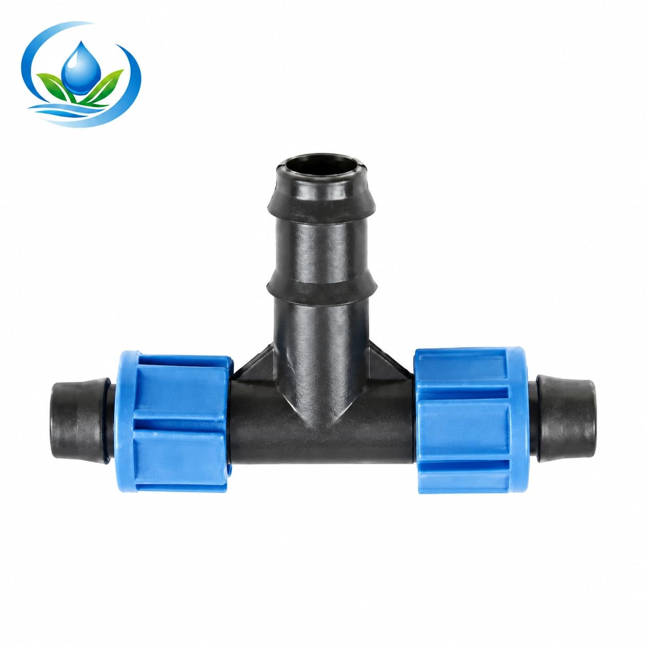Barbed Branch Tee with Lock-Nut Irrigation Connections