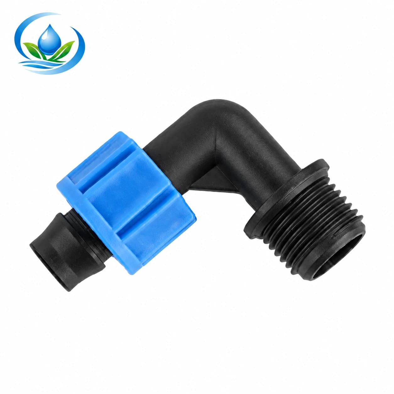 Lock-Nut 90-Degree Elbow with Male Thread