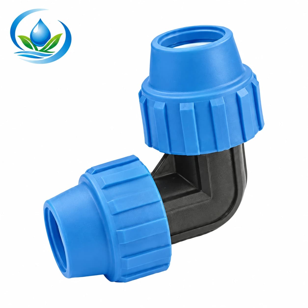 Blue-Nut Compression Elbow for Irrigation Pipe