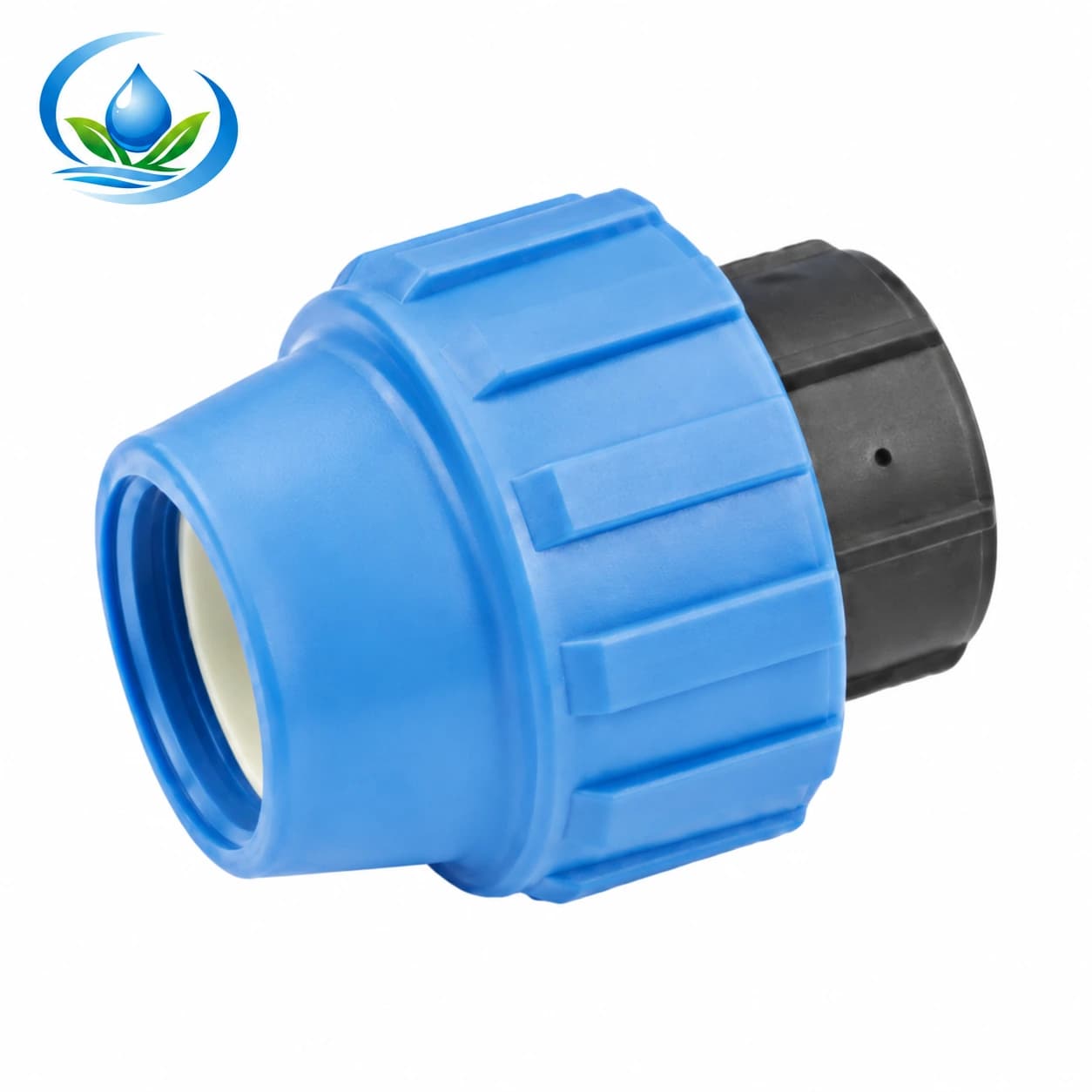 Blue-Nut Compression End Cap for Irrigation Pipe