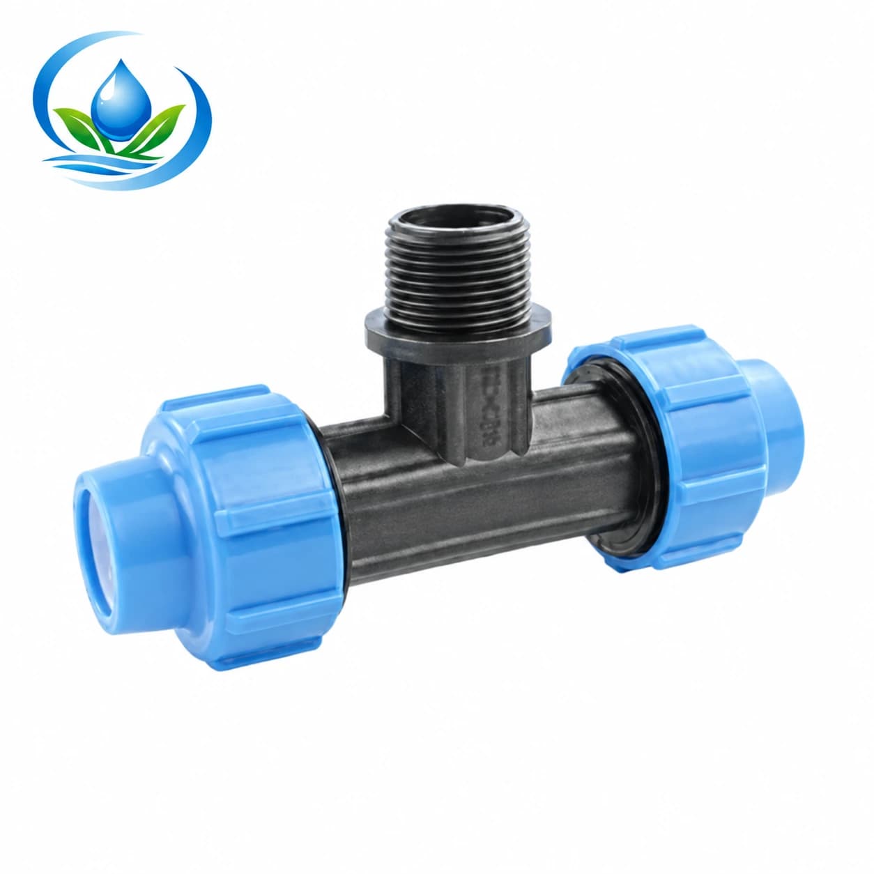 Poly Pipe Compression Tee with Male Threaded Branch