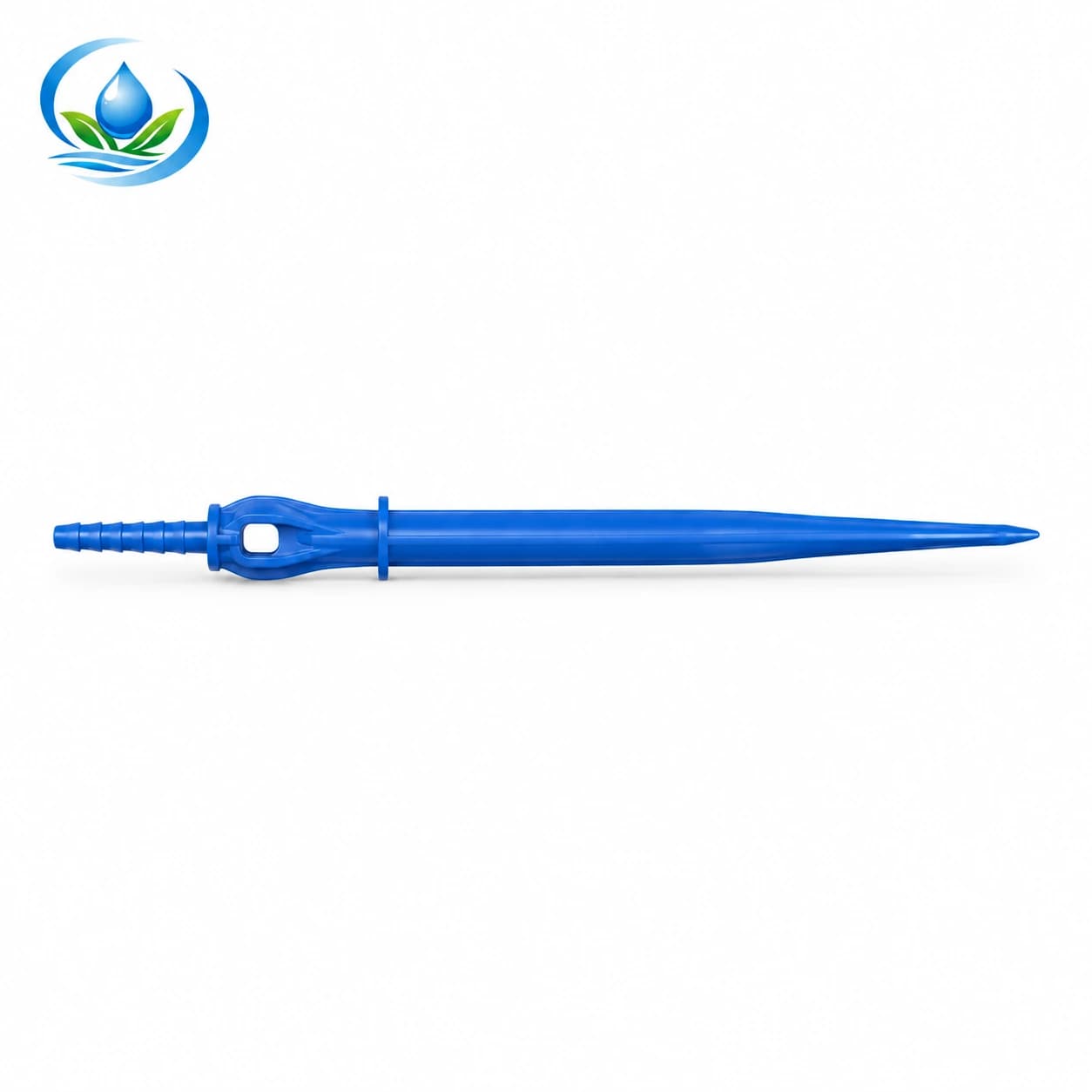 Single-Outlet Straight Arrow Dripper for Container Irrigation, Blue