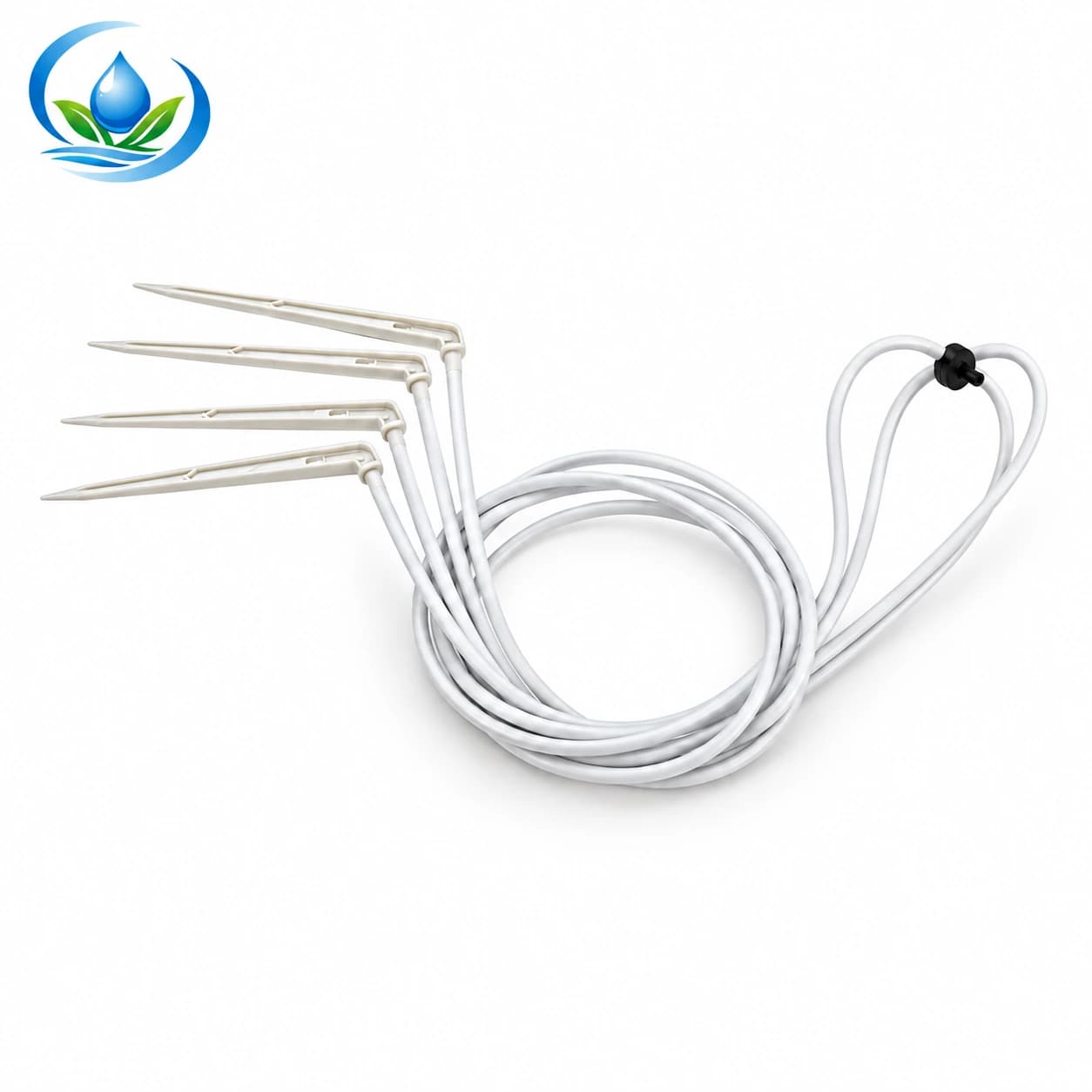 Four-Outlet Bent Arrow Dripper for Container Irrigation, White