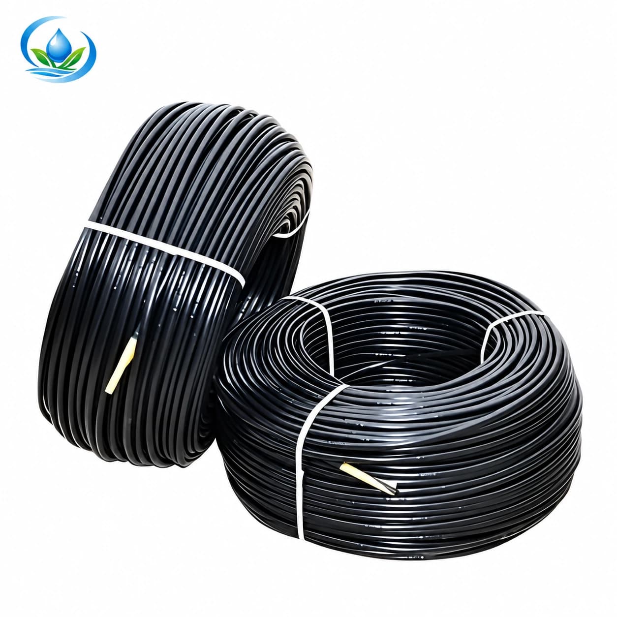 Inline Drip Line with Built-In Emitters for Crop Rows