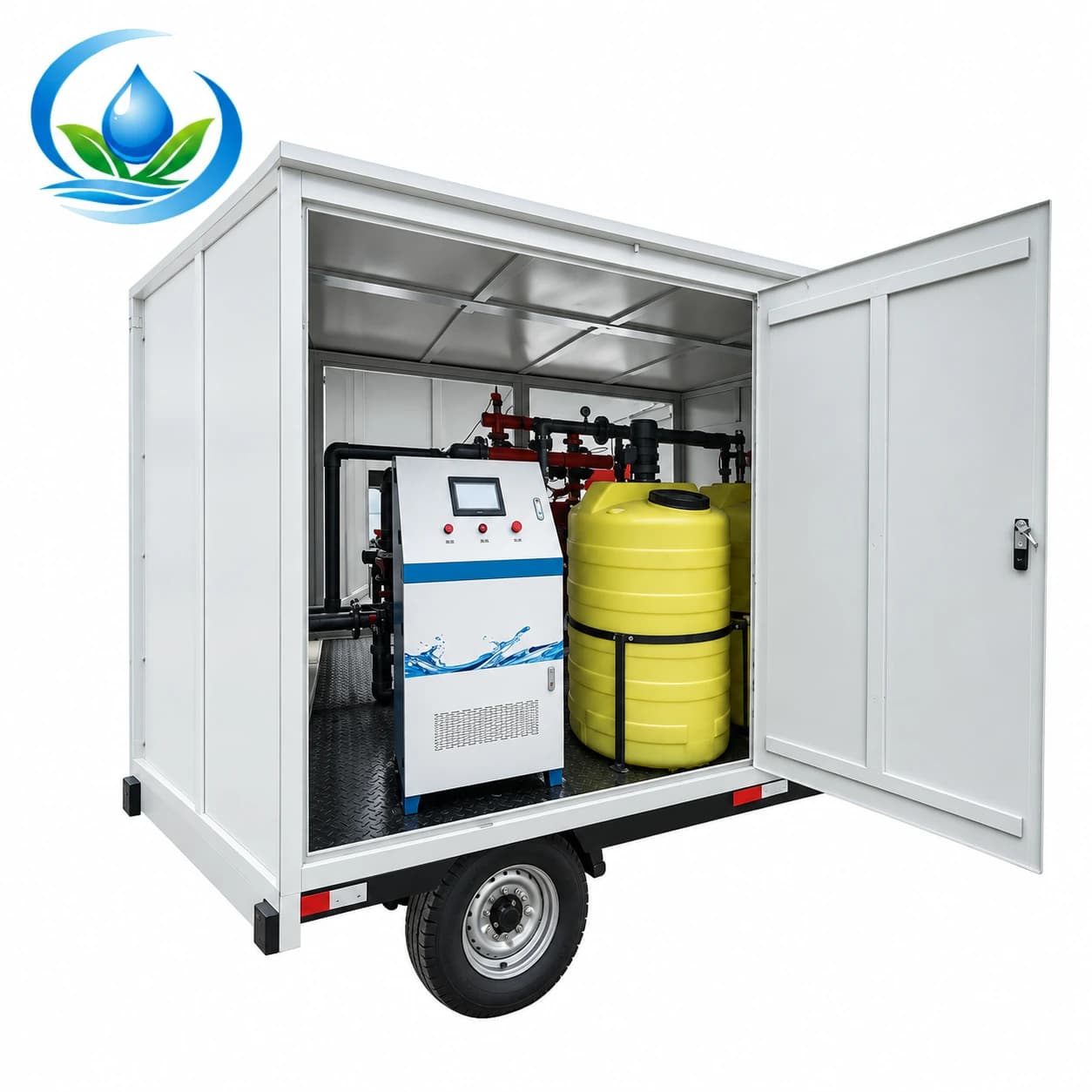 Enclosed Mobile Fertigation Unit for Farm Irrigation