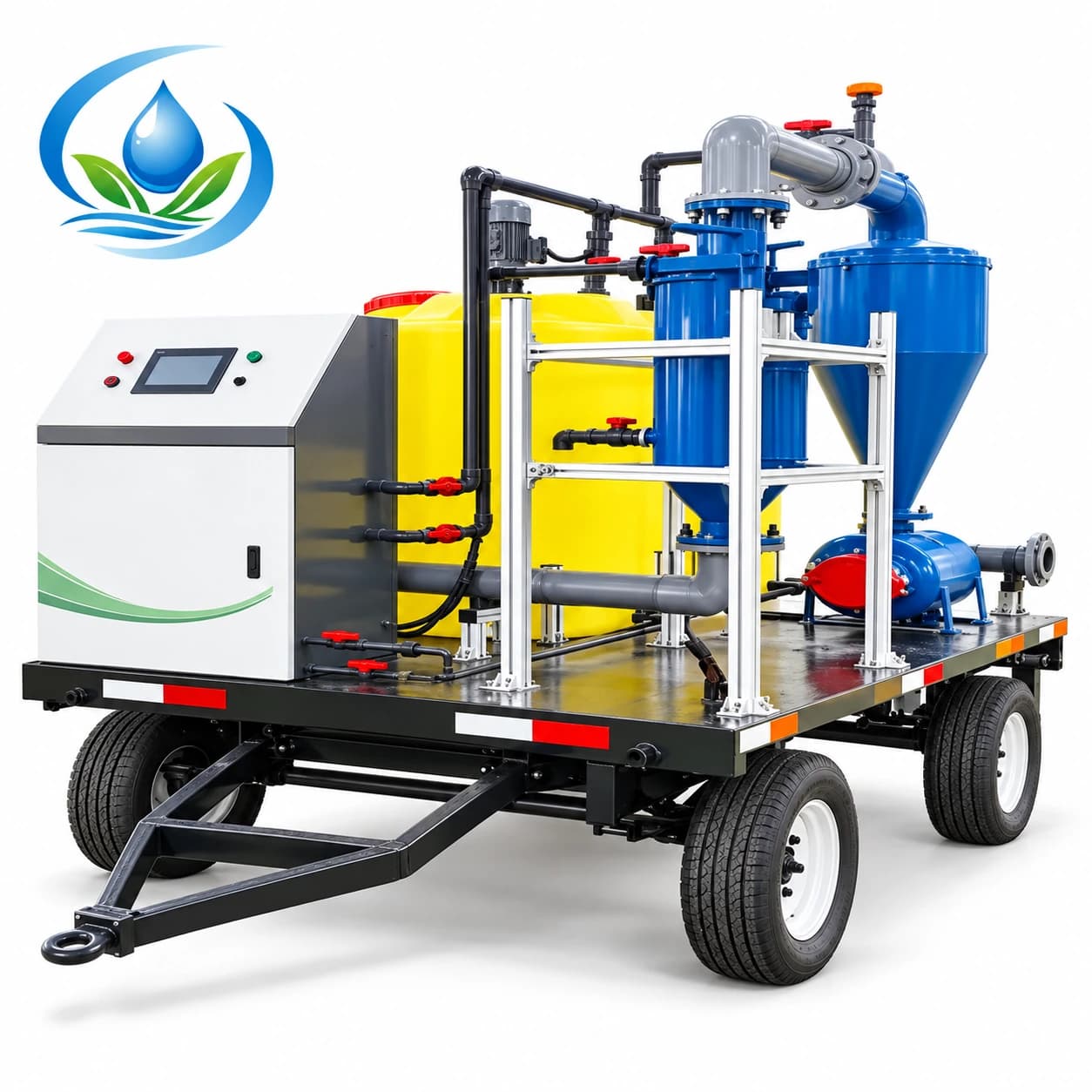 Mobile Fertigation Skid for Multiple Irrigation Sites