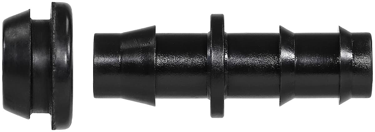 16 mm barbed start offtake and separate black grommet, alternate product angle
