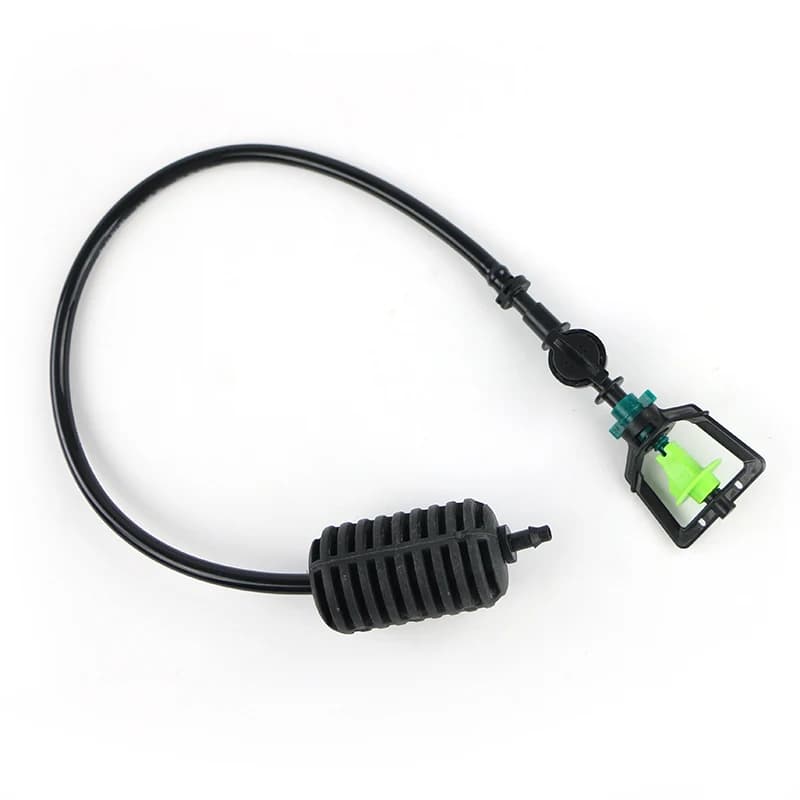 251TDG green-wheel micro sprinkler with black anti-drip hanging assembly