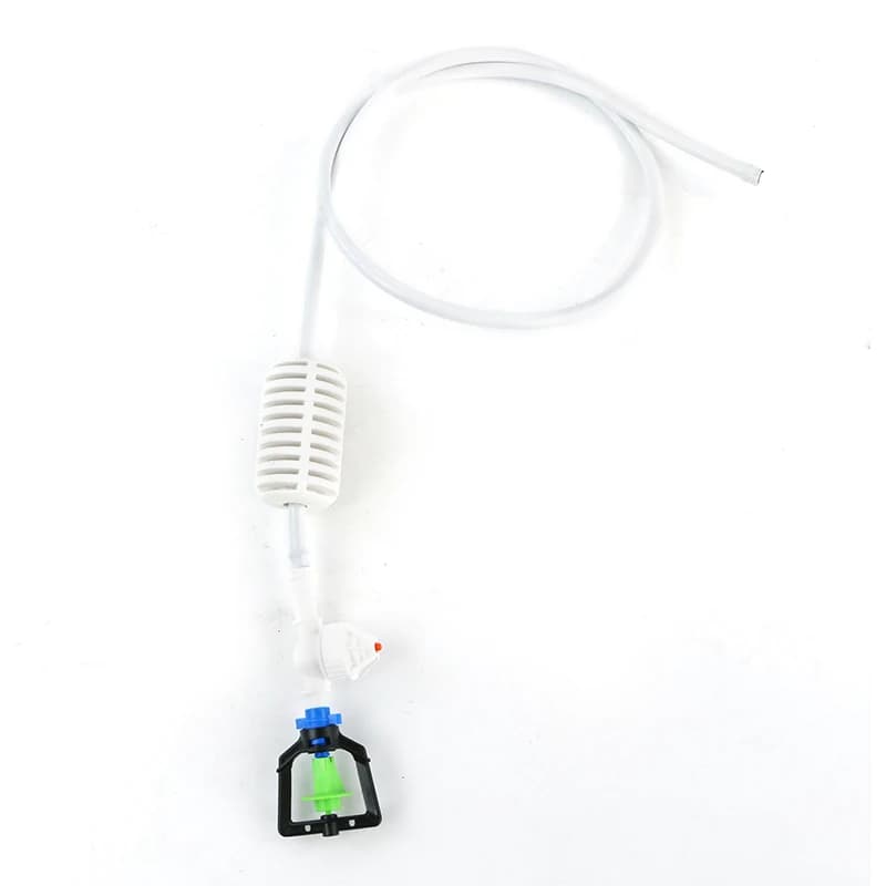 251TDG green-wheel micro sprinkler with white anti-drip hanging assembly