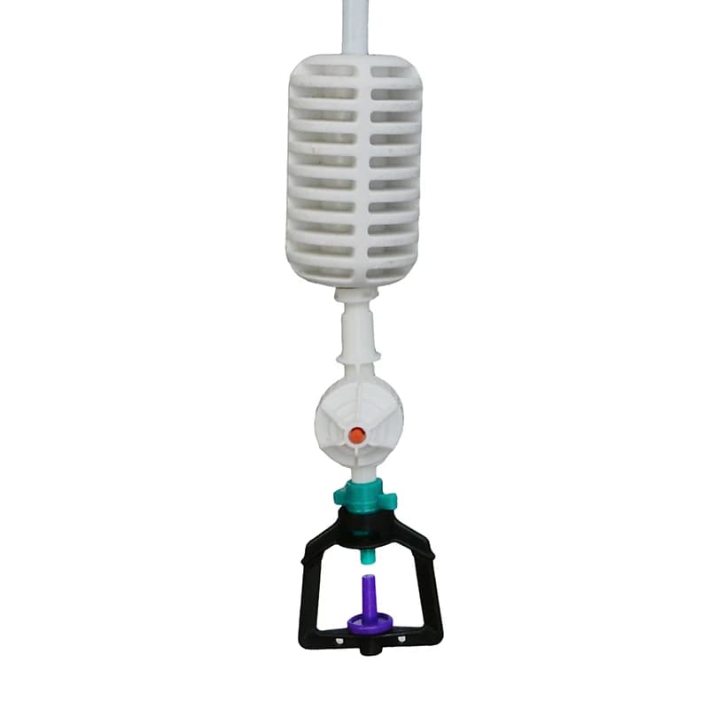 251TZS refraction mist micro sprinkler with hanging anti-drip assembly