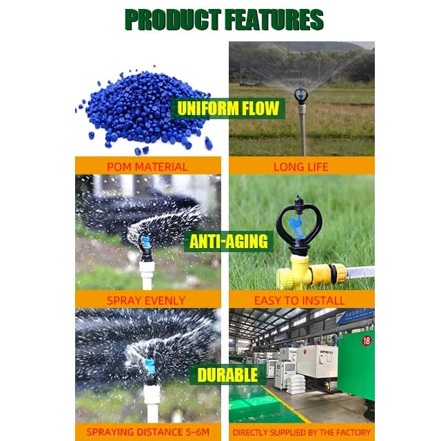 Butterfly spinning sprinkler feature and application panel