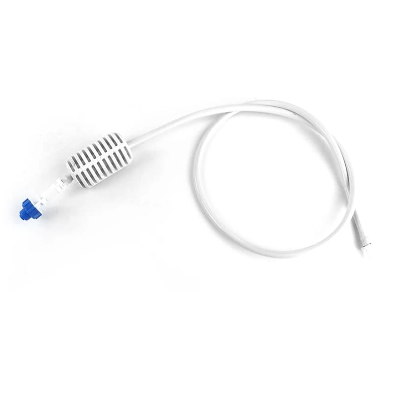 Single-outlet mist nozzle with white anti-drip body and feed tube
