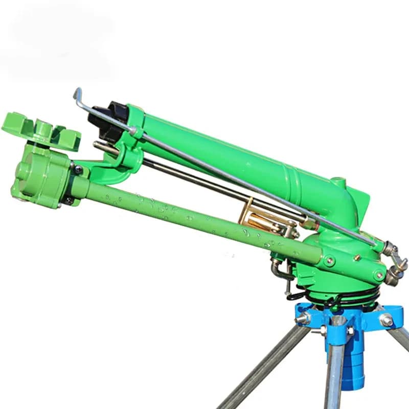 P40 and P50 agricultural rain gun mounted on irrigation stand