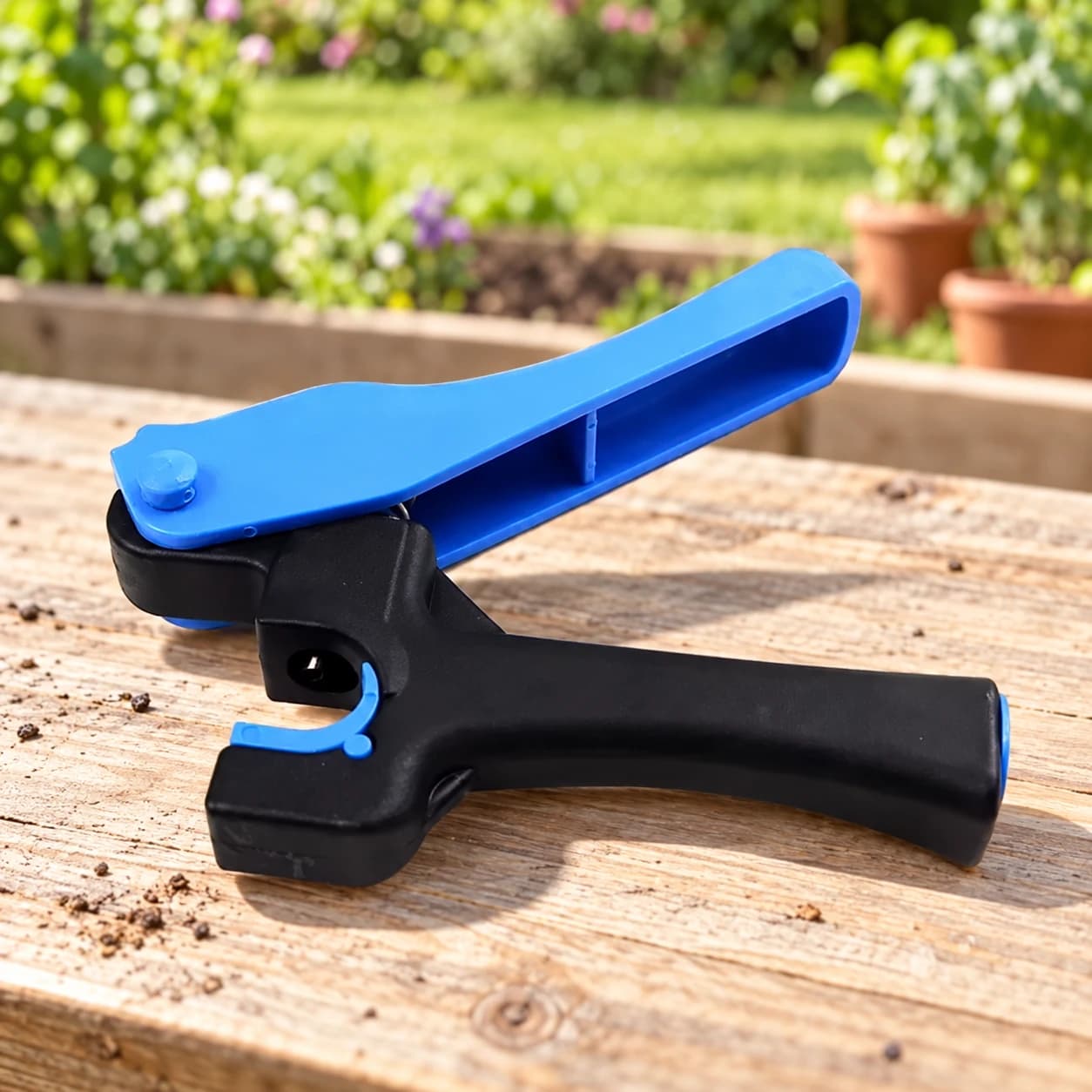 AI-enhanced lever irrigation punch — workbench; illustrative product view