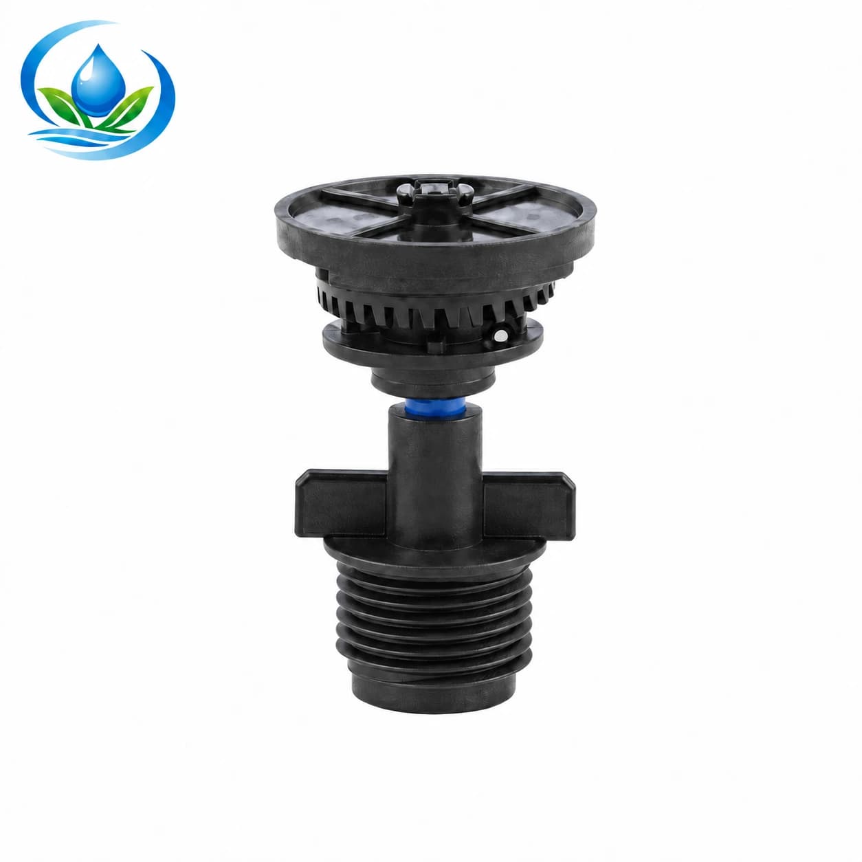 Low-Flow Rotary Sprinkler Head for Stake-Mount Irrigation