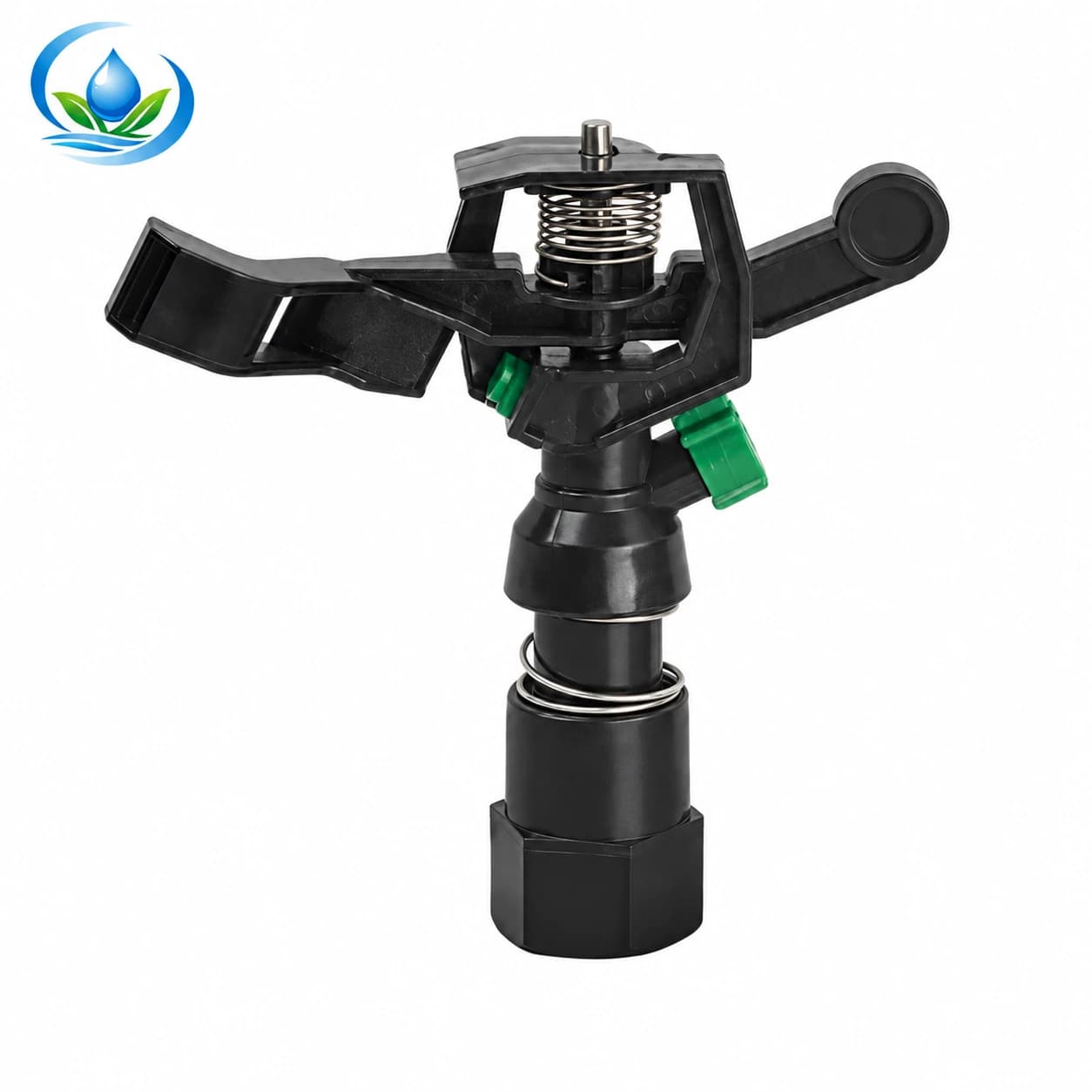 Plastic Impact Sprinkler for Field Irrigation, 5.0×3.3 mm Nozzles