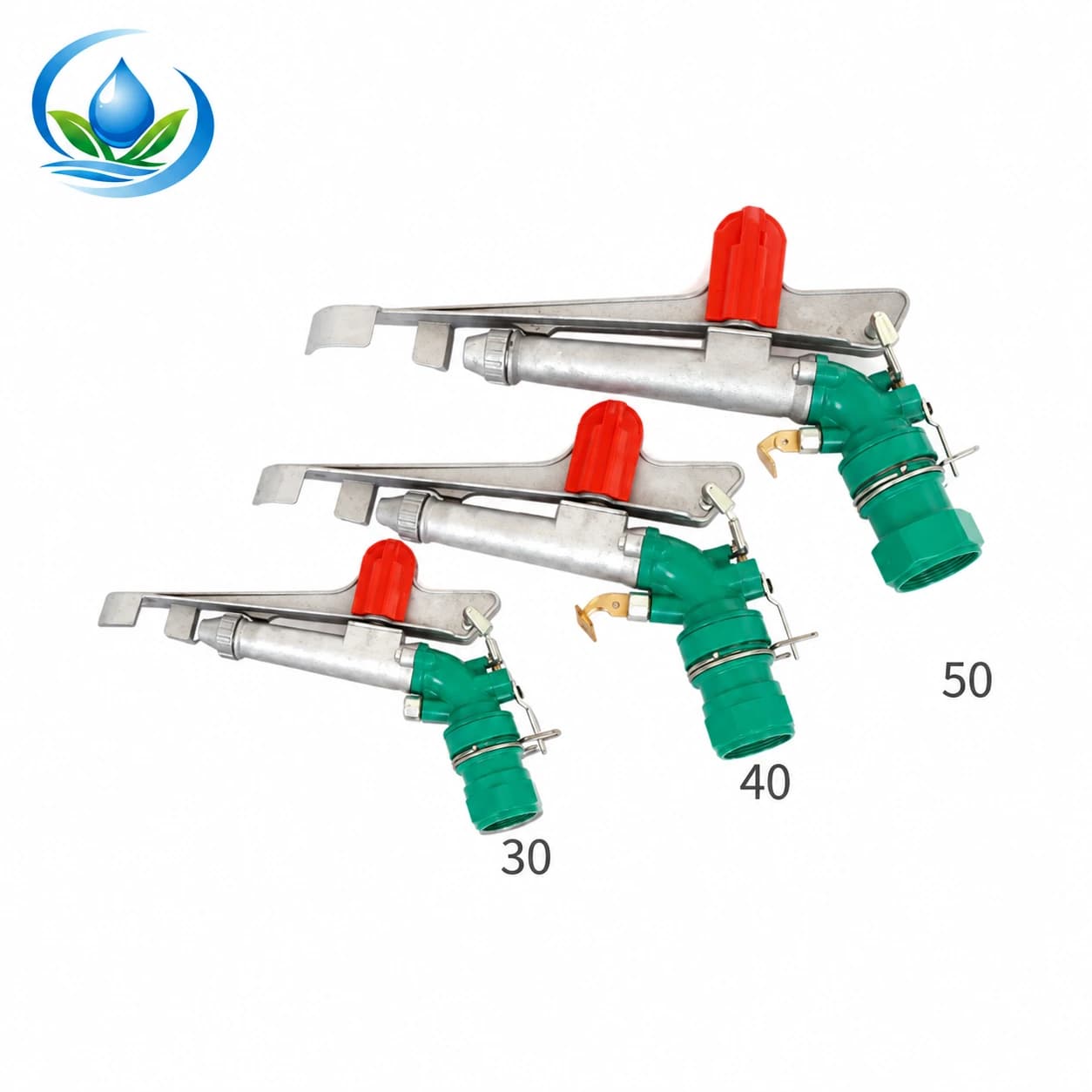 Metal Rain Gun Sprinkler for Field Irrigation, 23-40 m Spray Radius