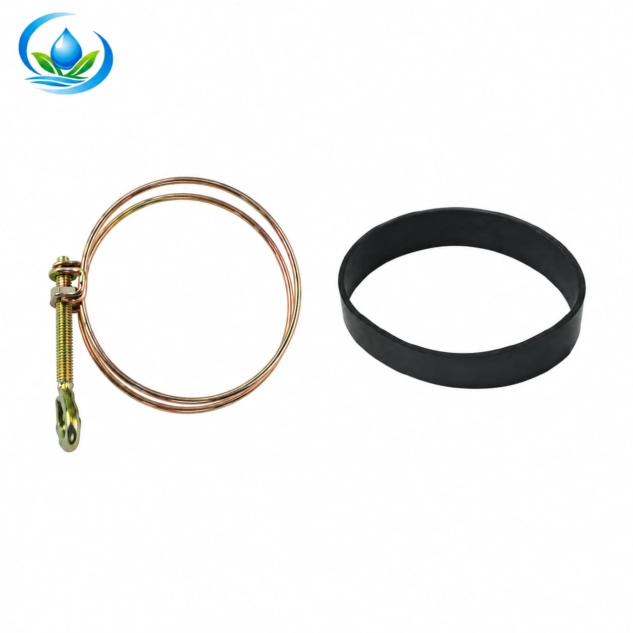 Steel Retaining Clip and Rubber Seal for Irrigation Hose